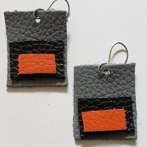 Full Grain Leather Handmade Earrings